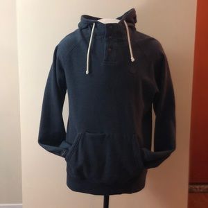 NAVY VOLCOM COWL NECK HOODIE